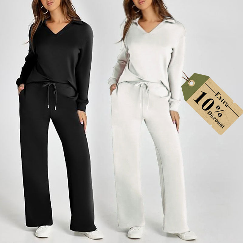 šHeiĆer Verkauf 50 % RABATTā³Damen 2-teilige Sets Outfits LƤssige Langarm-Sweatshirtsets