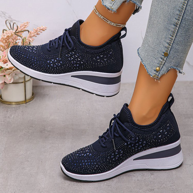 👟 50% RABATT! ✨ Atmungsaktive Sneaker aus Mesh mit Strassverzierung – Funkelndes Design, Leichte Belüftung & Rutschfeste Sohle 💎