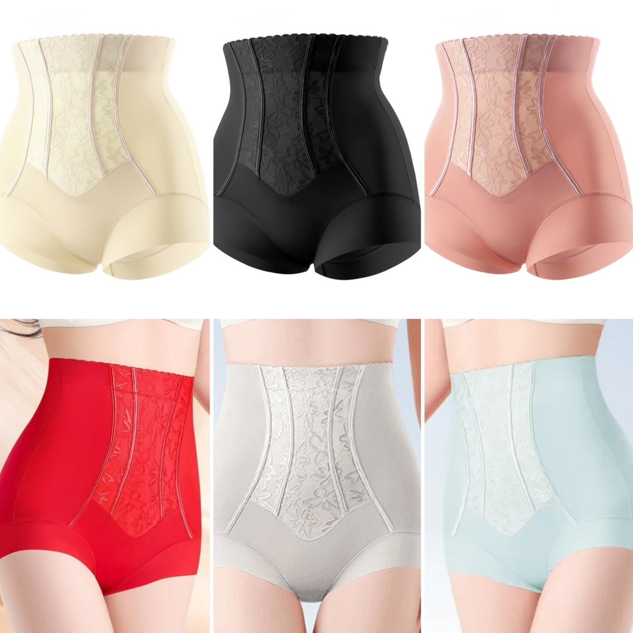 🎁1+1 gratis⏰ Nur heute!Damenunterwäsche mit hoher Taille und Bauchweg-Effekt