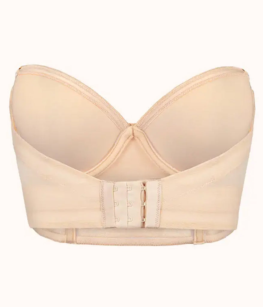 Ideal als Unterwäsche für Blazer & Anzüge – Damen Minimizer BH, Rückenfrei mit Trägern, Bustier für Große Größen, Figurformend