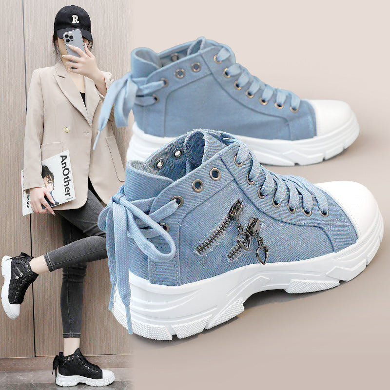 đ2025 NeuzugĂ€ngeđLĂ€ssige Canvas-Schuhe fĂŒr Damen mit dicker Sohle