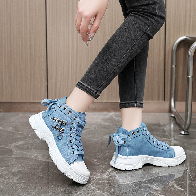 đ2025 NeuzugĂ€ngeđLĂ€ssige Canvas-Schuhe fĂŒr Damen mit dicker Sohle