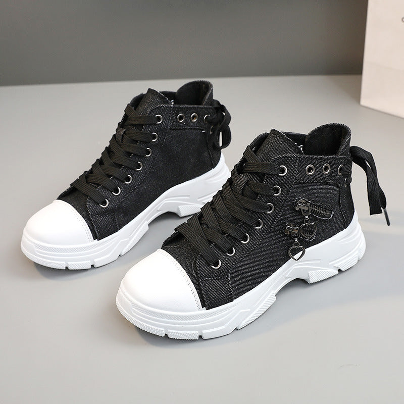 đ2025 NeuzugĂ€ngeđLĂ€ssige Canvas-Schuhe fĂŒr Damen mit dicker Sohle