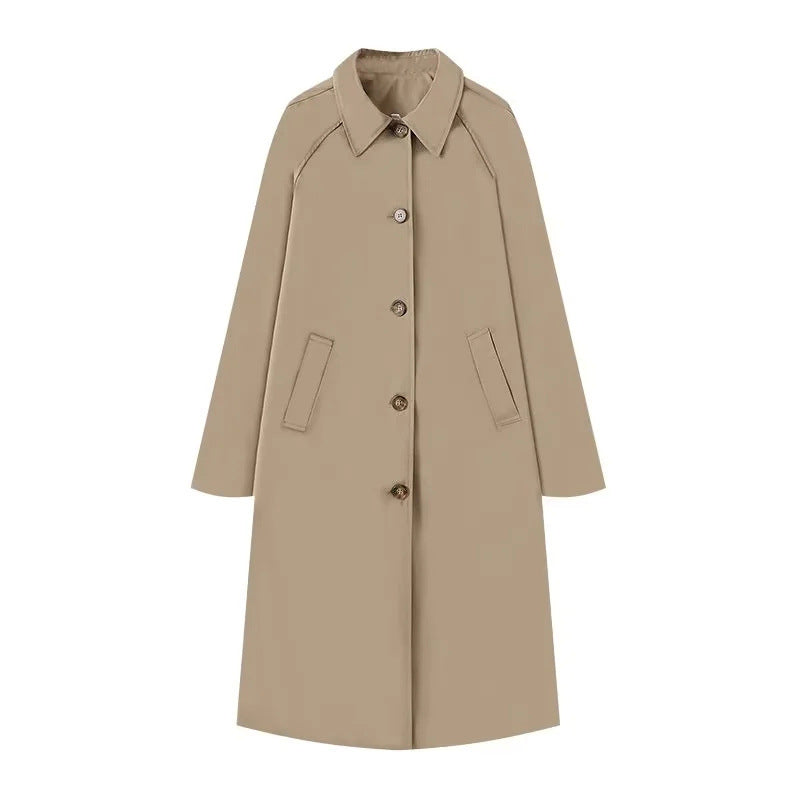 Einreihiger Trenchcoat mit Hemdkragen für Damen