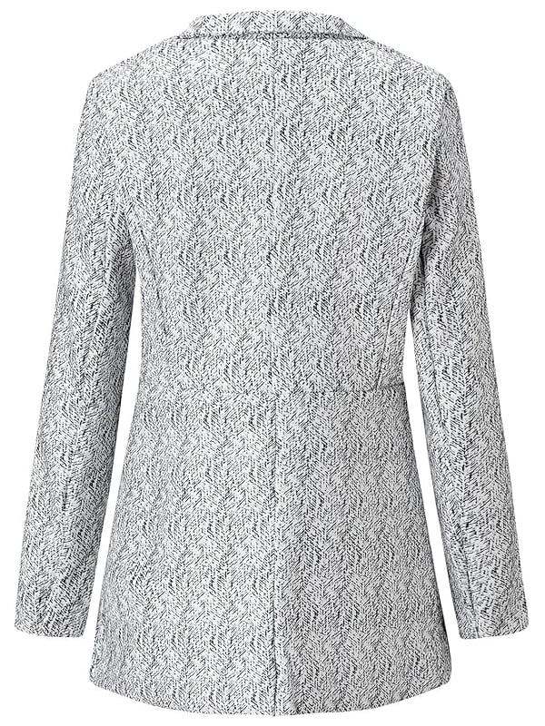 💕Einfarbiger Damenmantel mit langen Ärmeln und offener Vorderseite