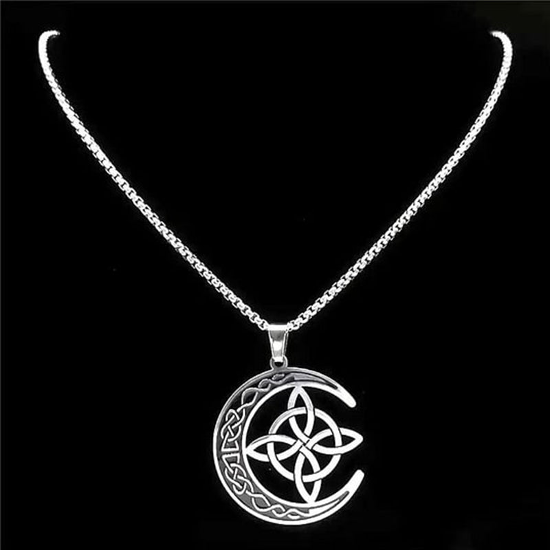 đ„Black-Friday-Mega-Angebot â 50 % Rabatt!đ„ Celtic Moon Pendant Necklace
