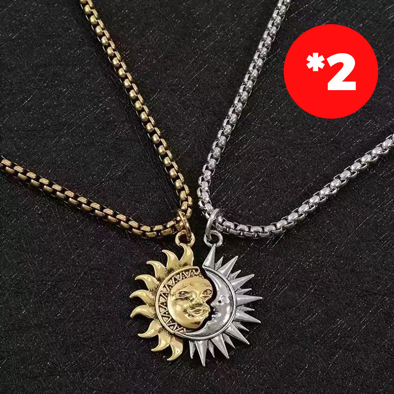 đ 50% RABATT! đ Sonnen- und Mond-AnhĂ€nger-Set â Symbolischer Schmuck, Asymmetrisches Design & Perfektes Geschenk fĂŒr Paare âš