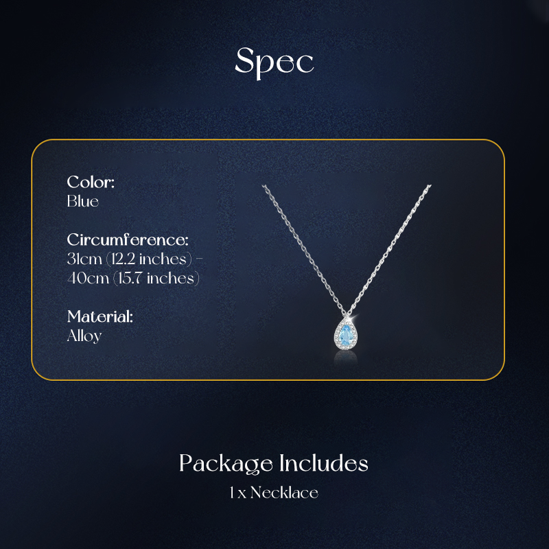 đ Feine Collierkette mit aquablauem Tropfen â Elegant & leicht kombinierbarđ