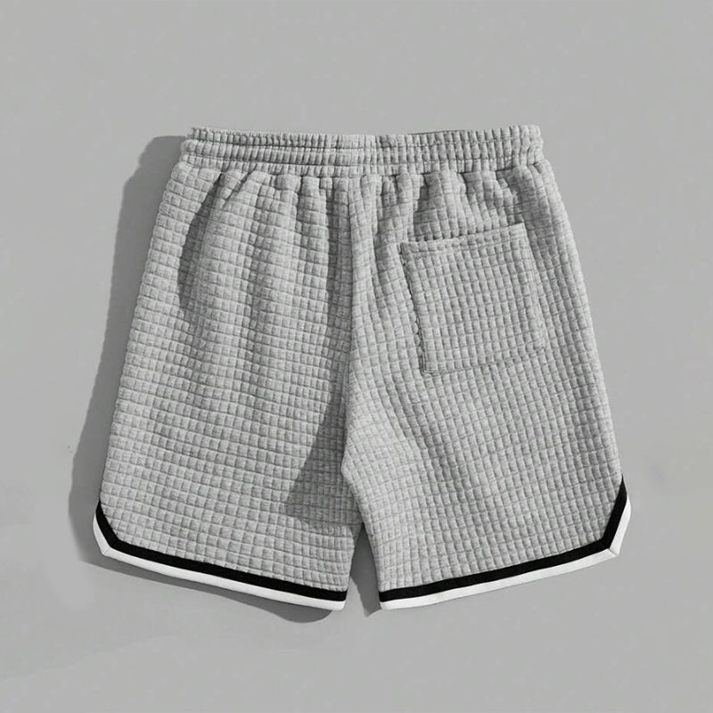 🏃 Locker geschnittene Herren-Shorts mit Streifen- / Karo-Design – Bequeme Freizeitshorts für Sport & Alltag – Sommerliche Baumwoll-Shorts🩳