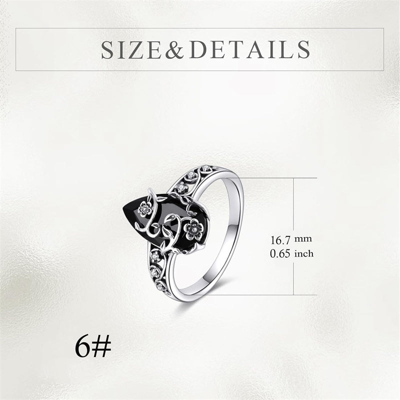 🌸✨ Damen Ring – Boho-Style, Blumenmotiv mit Schmuckstein, Minimalistisch & Vintage📦Kostenloser Versand🔥
