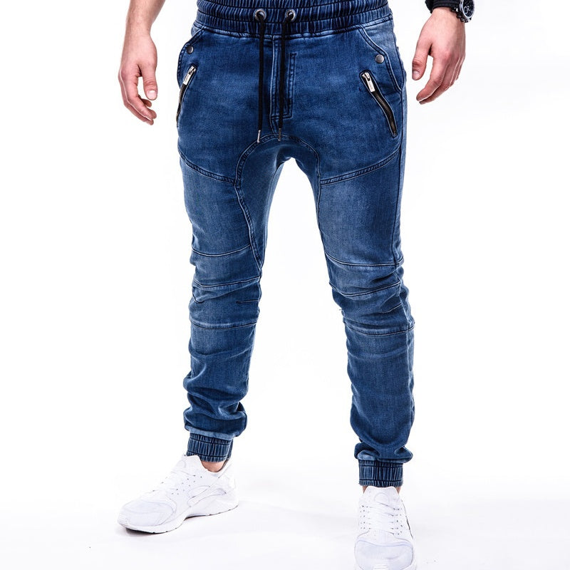 Herren-Slim-Fit-Denim-Jogger mit Reißverschlusstaschen📦Kostenloser Versand🔥