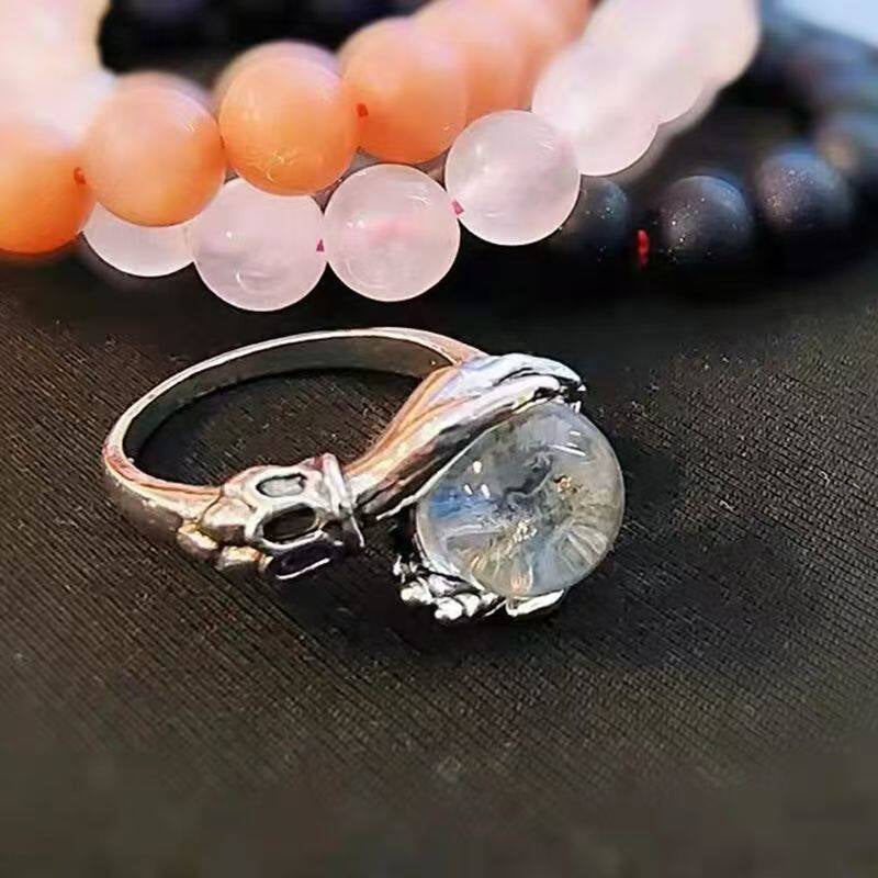 Damenring mit Kristallkugel – Zartes, Elegantes Design für Besondere Momente im Alltag💍✨