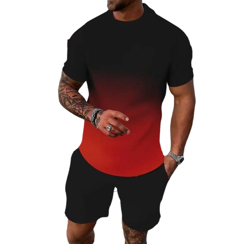 đ˘Mid-Season Sale: â50% nur fĂźr kurze Zeitâ°đ 2-teiliges Sommer-Set fĂźr Herren â T-Shirt & Shorts mit Farbverlauf, atmungsaktiv & bequem fĂźr Alltag & Urlaub âď¸đŠł