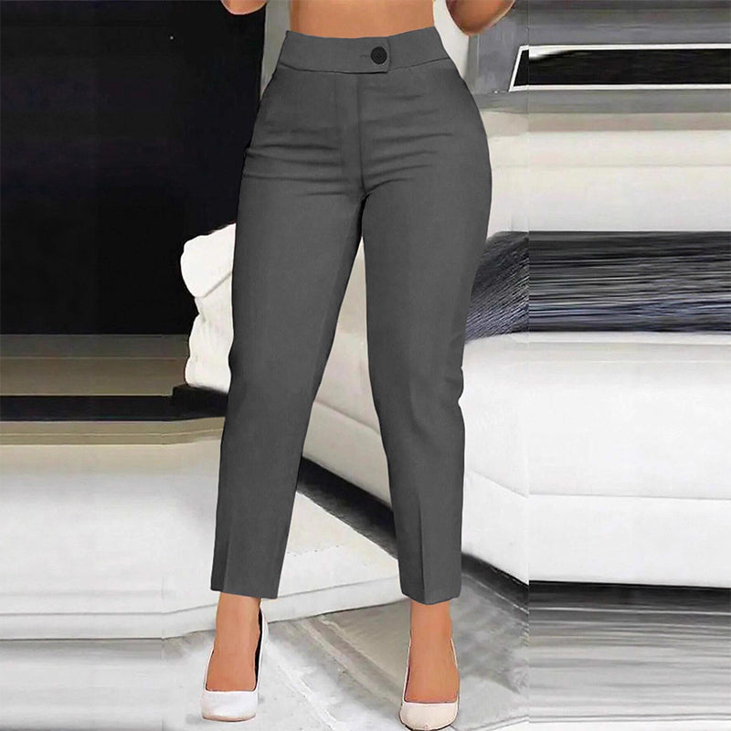 ⏰ 50 % RABATT – Nur für kurze Zeit 👖 Damen 7/8 Stoffhose ✨ Hohe Taille, Schmale Passform & Zeitloser Eleganter Stil