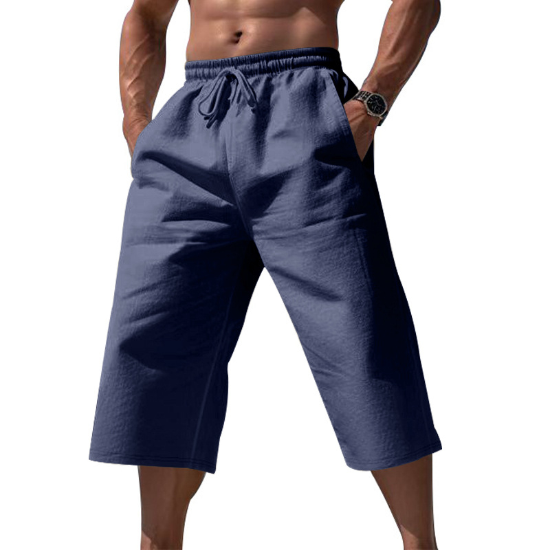 ⏰ 50 % RABATT – Nur für kurze Zeit 🌿 Herren Leinenhose in 7/8-Länge ☀️ Locker, Atmungsaktiv & Ideal für Sommer und Freizeit