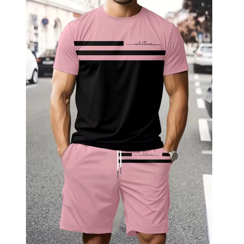🛍️ 50 % Rabatt – 2-teiliges Freizeit-Set für Herren – Kurzarm-T-Shirt & Shorts mit Kordelzug, atmungsaktiv & bequem für den Alltag 👕