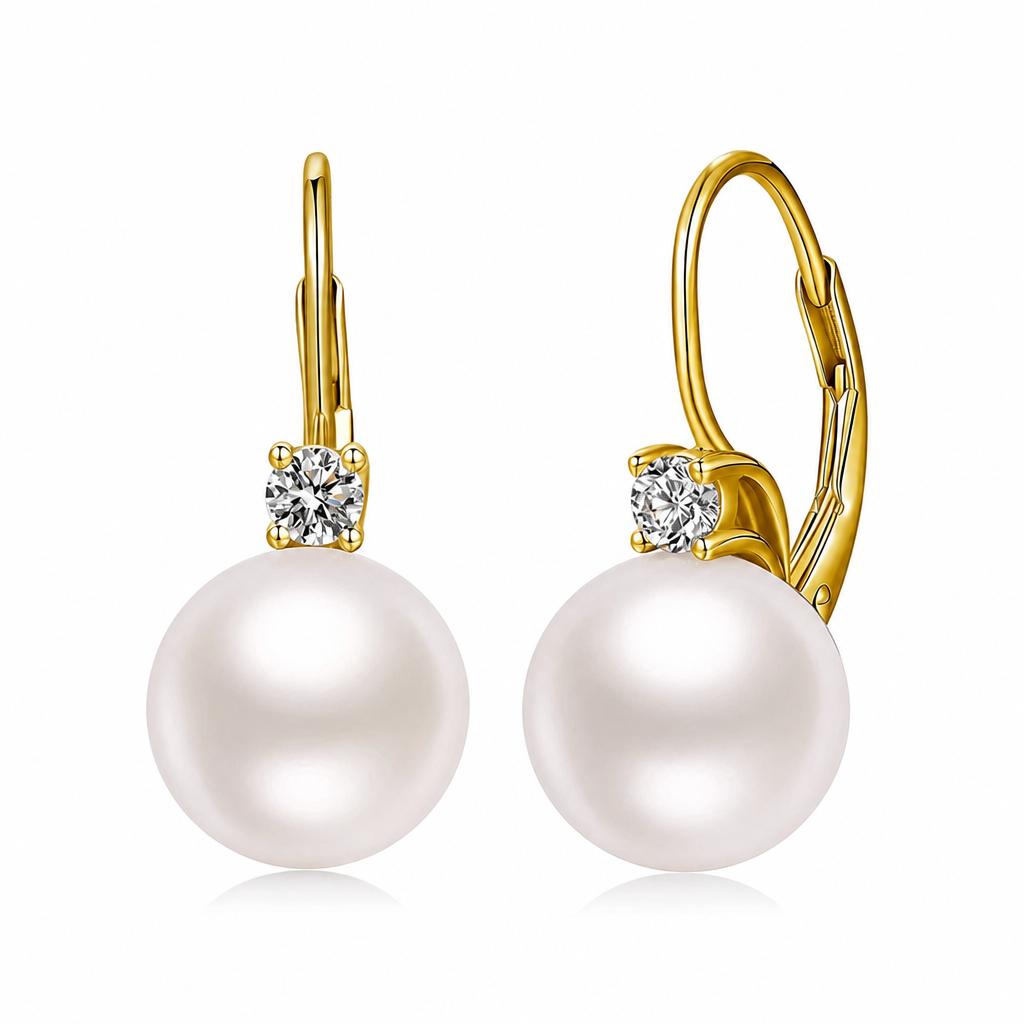 ✨50 % Rabatt💎Elegante Tropfen‑Ohrringe mit Perlenimitat und Zirkonia, trendiger Alltagsschmuck für Frauen🤍