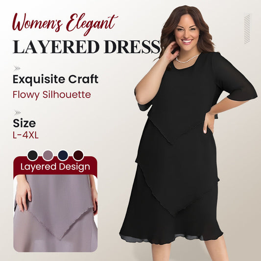 Elegantes Lagenkleid für festliche Anlässe– perfekt als Hochzeitsgast oder Brautmutter