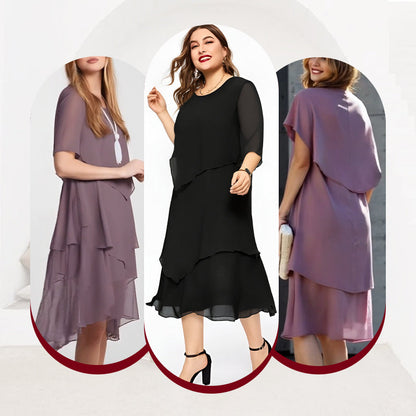 Elegantes Lagenkleid für festliche Anlässe– perfekt als Hochzeitsgast oder Brautmutter