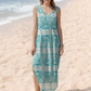 👗🌊 Damen Sommerkleid – Locker, Ärmellos, V-Ausschnitt mit Taschen, Ideal für Strand & Freizeit📦Kostenloser Versand🔥