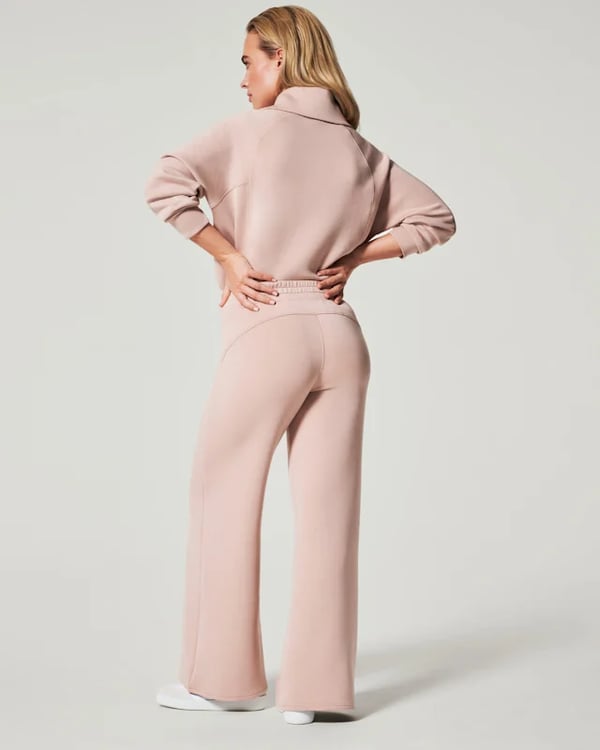 💝🔥Black-Friday-Mega-Angebot – 50 % Rabatt!🔥Damen-Loungeset aus 2 Teilen mit Oversize-Schnitt, halbem Reißverschluss und weitem Bein