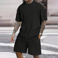 2-teiliges Sommer-Set für Herren – T-Shirt mit überschnittenen Schultern und Shorts mit Kordelzug