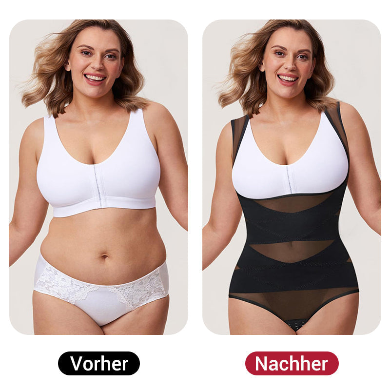 ⏳Kaufen Sie eins, bekommen Sie eins gratis💥💕Haken-und-Ösen-Mesh-Shapewear-Body💎