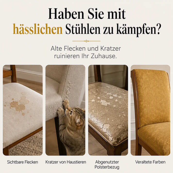 ⏳🔥ZEITLICH BEGRENZT 50% RABATT! ⏰🖤Waschbarer Stretch-Stuhlbezug🪑✨