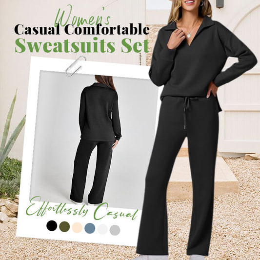 🎁Heißer Verkauf 50 % RABATT⏳ 2-teilige Outfits für Damen, lässige Langarm-Trainingsanzüge