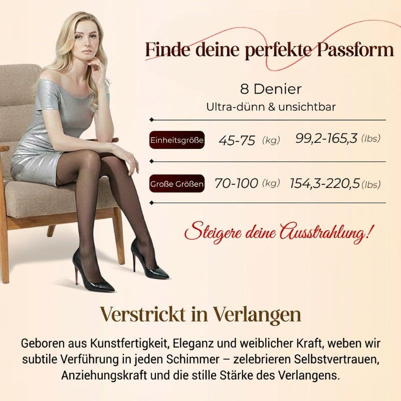 Vorteilspaket: 8D Oil-Sheen Rose Spitzenstrümpfe