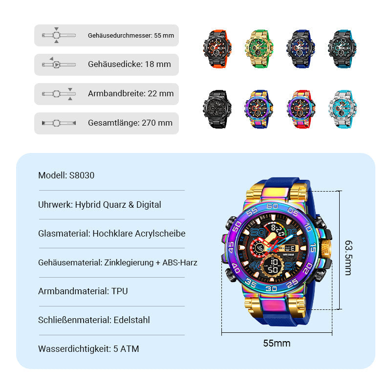 ⌛ Nur noch 3 Tage – 50 % auf alles! ⏰Multifunktionale wasserdichte LED-Digitaluhr