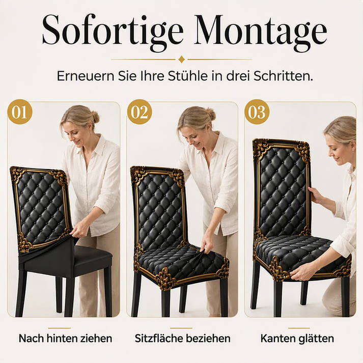 ⏳🔥ZEITLICH BEGRENZT 50% RABATT! ⏰🖤Waschbarer Stretch-Stuhlbezug🪑✨