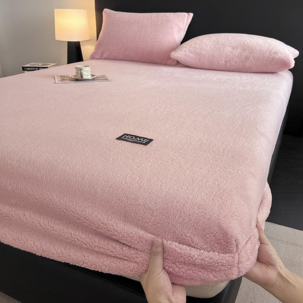 🔥50 % RABATT 🛏️ Verdicktes Spannbettlaken aus Halb-Fleece für Herbst & Winter – einfarbig, extra warm & kuschelig