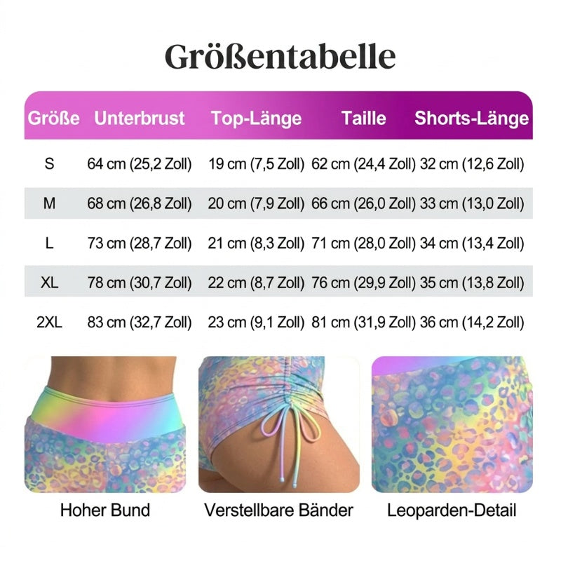 📢📢Letzter Tag – 50 % Rabatt!! ⏰Damen Bikini Set – Kordel-Top & Boyshorts, Verschiedene Designs🩱 Für Strand & Pool