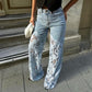 💃Sommer-Hot-Sale - 50% Rabatt🌸Gespleißte Jeans mit Spitze👖