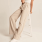 Fließende High-Waist Hose mit weitem Bein & Gürtel – Elegante, vielseitige Stoffhose 👖✨