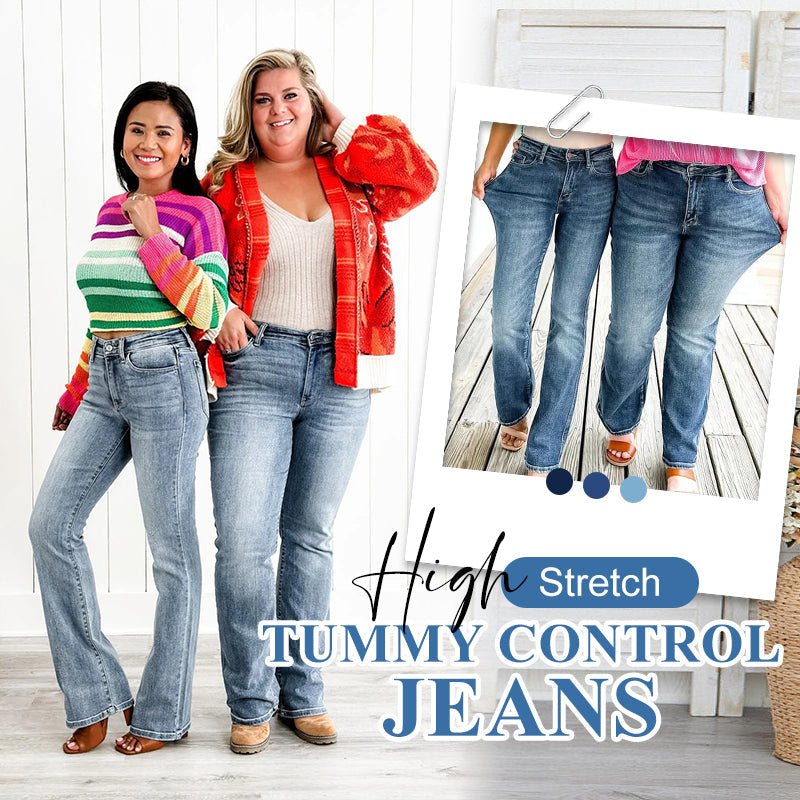 Geeignet für alle Körpertypen👖Hochelastische Jeans zur Bauchkontrolle