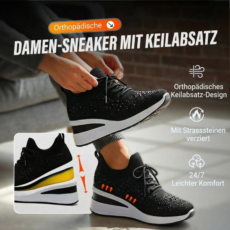 👟 50% RABATT! ✨ Atmungsaktive Sneaker aus Mesh mit Strassverzierung – Funkelndes Design, Leichte Belüftung & Rutschfeste Sohle 💎