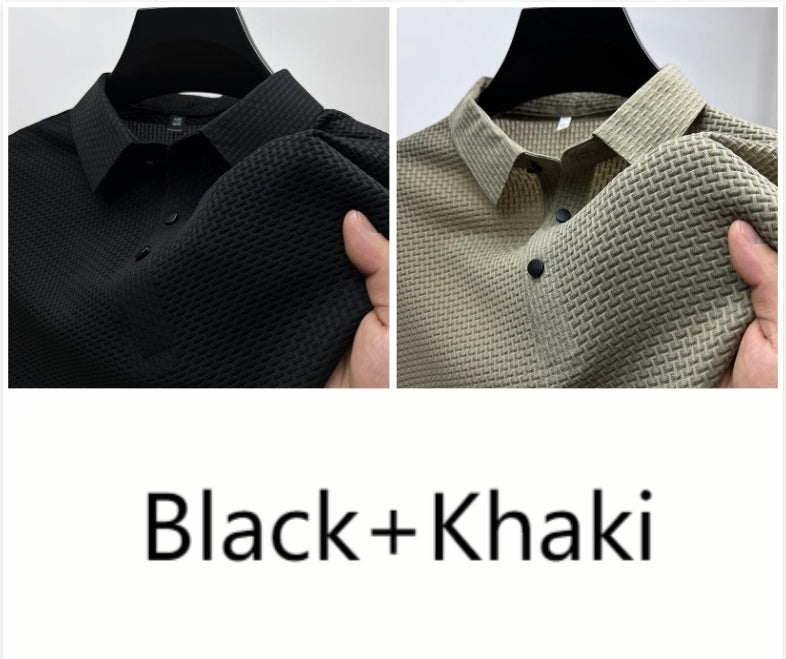 ⌛ Nur noch 3 Tage – 50 % auf alles! ⏰ Herren Polo-Shirt mit Kurzarm – Hemdkragen, Farbabrieb-freier Stoff, Vielseitig für Alltag & Büro