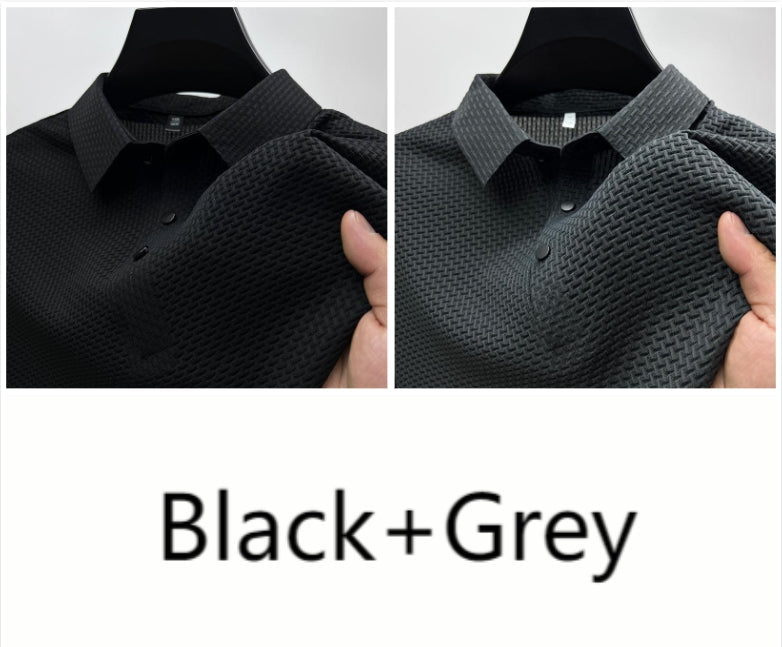 ⌛ Nur noch 3 Tage – 50 % auf alles! ⏰ Herren Polo-Shirt mit Kurzarm – Hemdkragen, Farbabrieb-freier Stoff, Vielseitig für Alltag & Büro