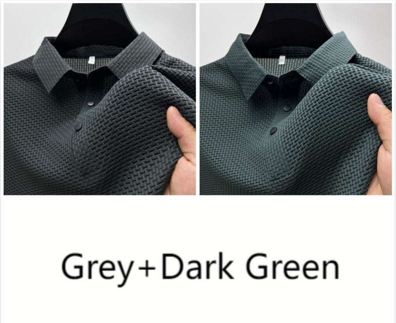 ⌛ Nur noch 3 Tage – 50 % auf alles! ⏰ Herren Polo-Shirt mit Kurzarm – Hemdkragen, Farbabrieb-freier Stoff, Vielseitig für Alltag & Büro