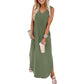 👗🌊 Damen Sommerkleid – Locker, Ärmellos, V-Ausschnitt mit Taschen, Ideal für Strand & Freizeit📦Kostenloser Versand🔥