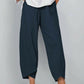 Vintage  asymmetrische elastische Taille Hosen