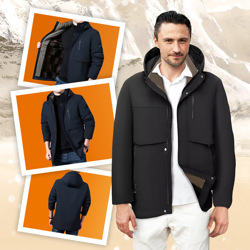 🔥Black-Friday-Mega-Angebot – 50 % Rabatt!🔥Isolierter Parka mit Kapuze für Herren