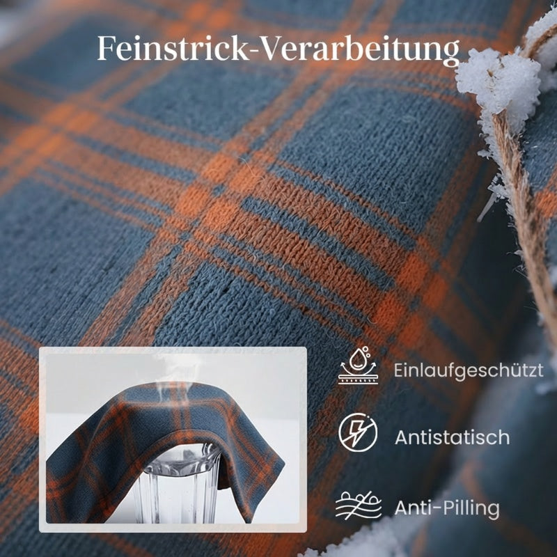 ⌛ Nur noch 3 Tage – 50 % auf alles! ⏰Damen-Strickjacke mit Karomuster und Knopfleiste