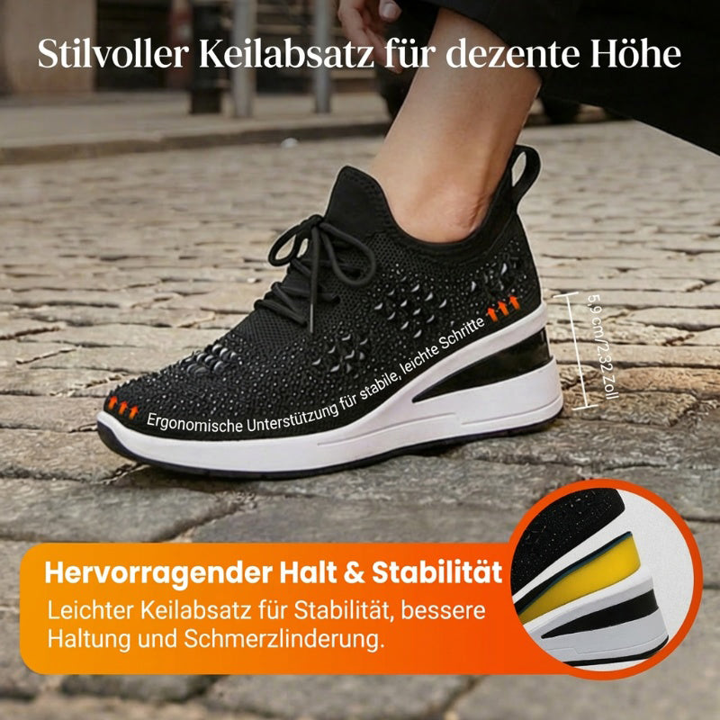 👟 50% RABATT! ✨ Atmungsaktive Sneaker aus Mesh mit Strassverzierung – Funkelndes Design, Leichte Belüftung & Rutschfeste Sohle 💎
