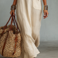 🔥New Arrivals & Special Offers-Women's Minimalist Linen Blend Embroidered Short-sleeved Shirt Maxi Dress