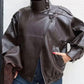 Modische Streetwear-Jacke aus Kunstleder – lässig & vielseitig kombinierbar 🧥✨