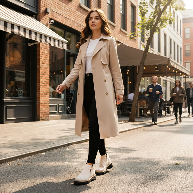 🔥Black-Friday-Mega-Angebot – 50 % Rabatt!🥾✨Damenschuhe mit runder Spitze und Reißverschluss, für alle Fußformen geeignet