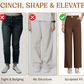 ⏳Nur für kurze Zeit: 50 % Rabatt⏰Perfekt fallende Stretch-Hose mit hoher Leibhöhe und elastischem Bund👖